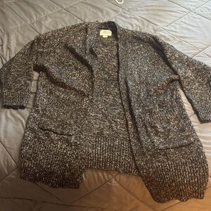 Cozy Black and Gray Women's Cardigan